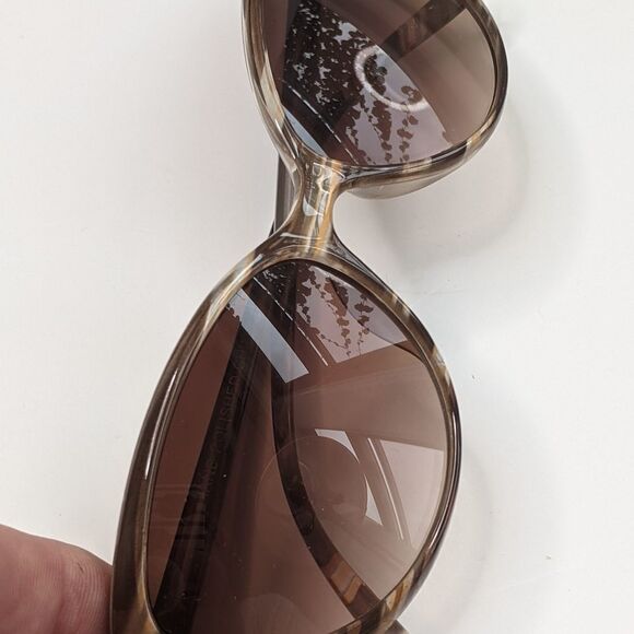 Amber Lens Striped Sunglasses - Picture 8 of 8